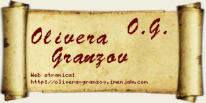 Olivera Granzov vizit kartica